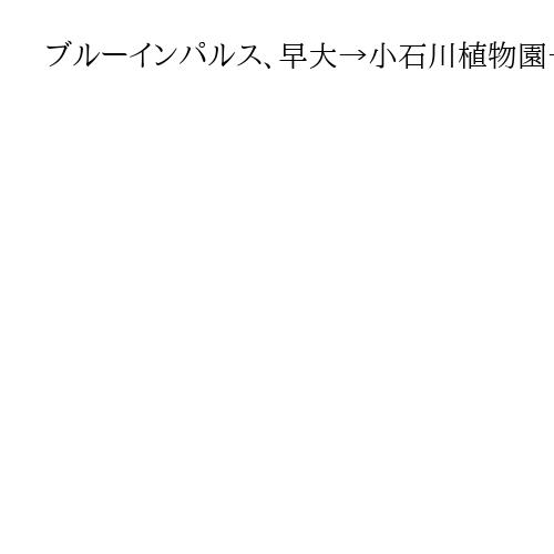 ブルーインパルス、早大→小石川植物園→谷中銀座の付近も飛行　12日予行、13日に本番