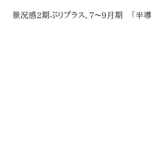景況感2期ぶりプラス、7～9月期　「半導体けん引」「日米関税合意で懸念緩和」