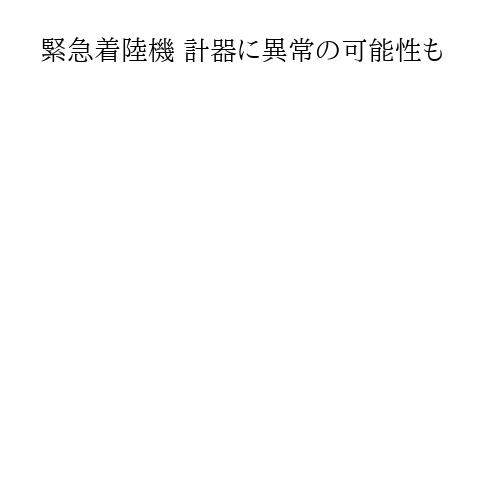 緊急着陸機 計器に異常の可能性も