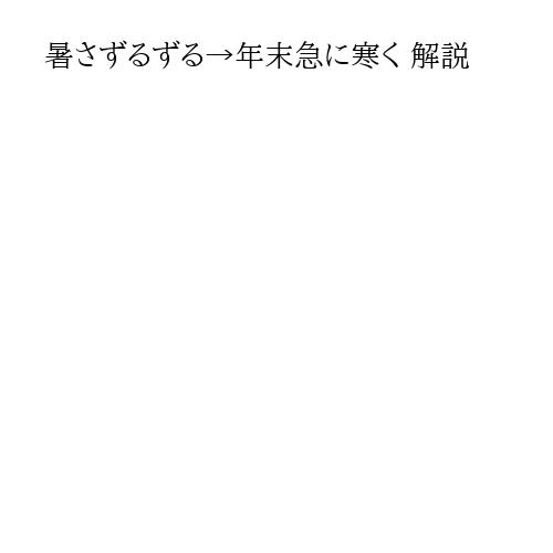 暑さずるずる→年末急に寒く 解説