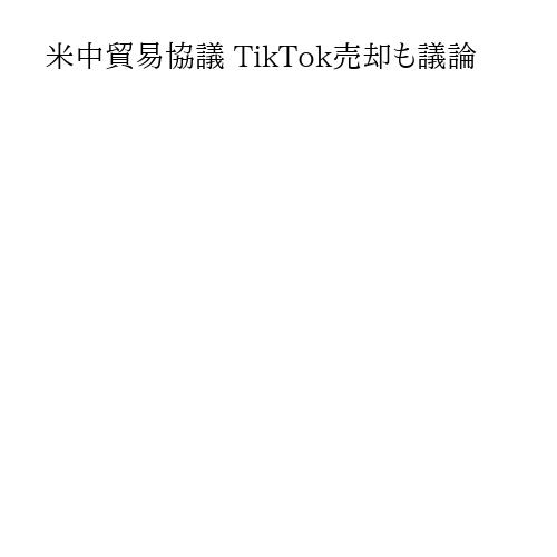 米中貿易協議 TikTok売却も議論