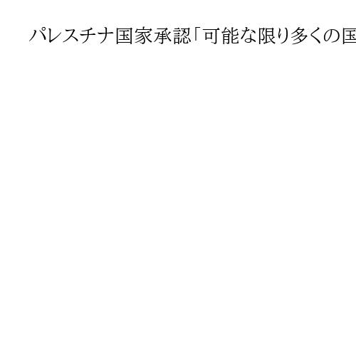 パレスチナ国家承認「可能な限り多くの国に」　グテレス国連事務総長が必要性強調