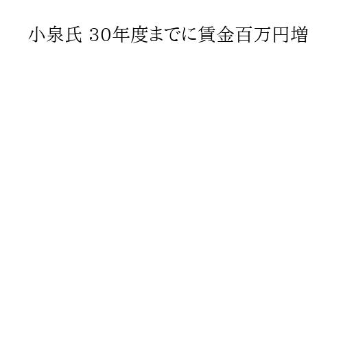 小泉氏 30年度までに賃金百万円増