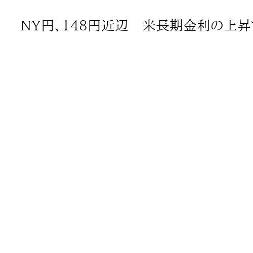 NY円、148円近辺　米長期金利の上昇で円売りドル買い優勢