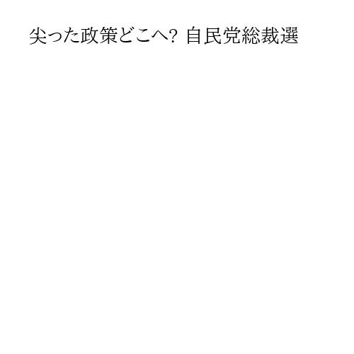 尖った政策どこへ? 自民党総裁選
