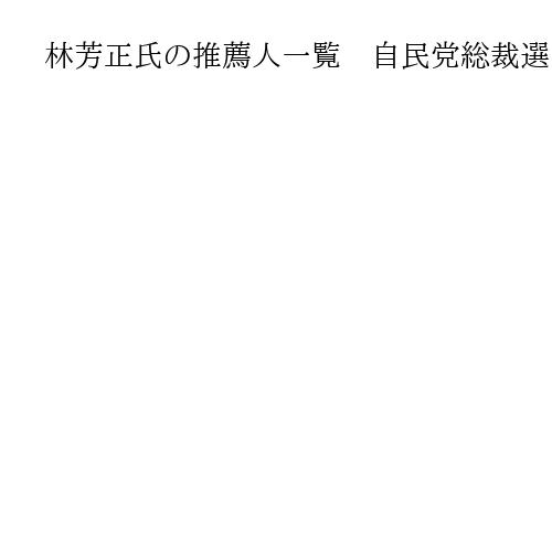 林芳正氏の推薦人一覧　自民党総裁選