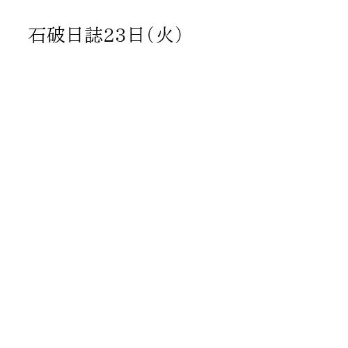 石破日誌23日（火）