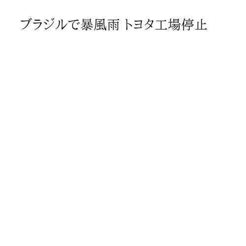 ブラジルで暴風雨 トヨタ工場停止