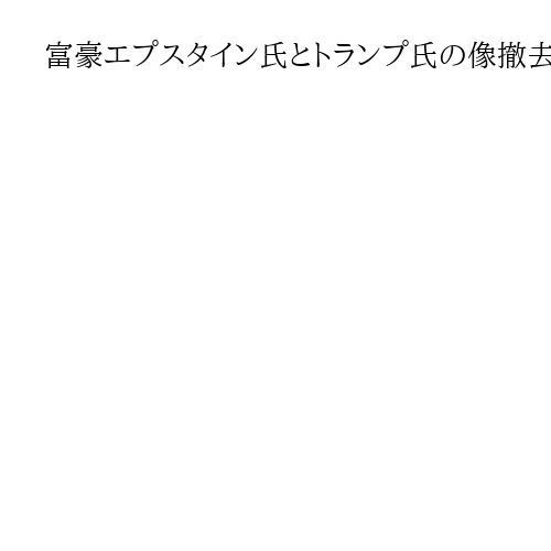 富豪エプスタイン氏とトランプ氏の像撤去、ワシントンの公園に何者かが設置　わずか1日
