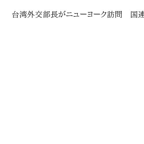 台湾外交部長がニューヨーク訪問　国連総会期間中は初めてか