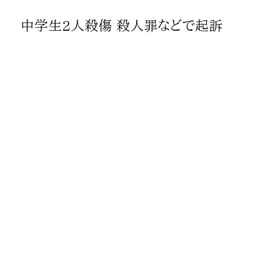 中学生2人殺傷 殺人罪などで起訴