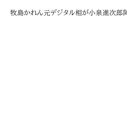牧島かれん元デジタル相が小泉進次郎氏陣営の「総務・広報班」班長辞任　ステマ要請で引責