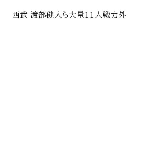 西武 渡部健人ら大量11人戦力外