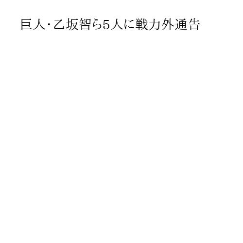 巨人・乙坂智ら5人に戦力外通告