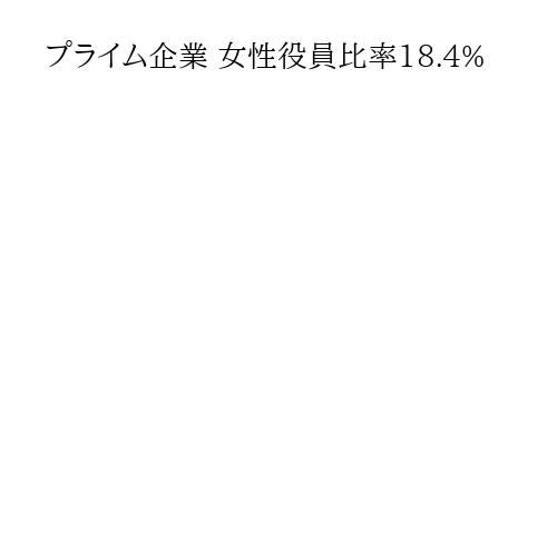 プライム企業 女性役員比率18.4%
