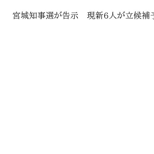宮城知事選が告示　現新6人が立候補予定　投開票は26日　村井県政の評価が主要争点