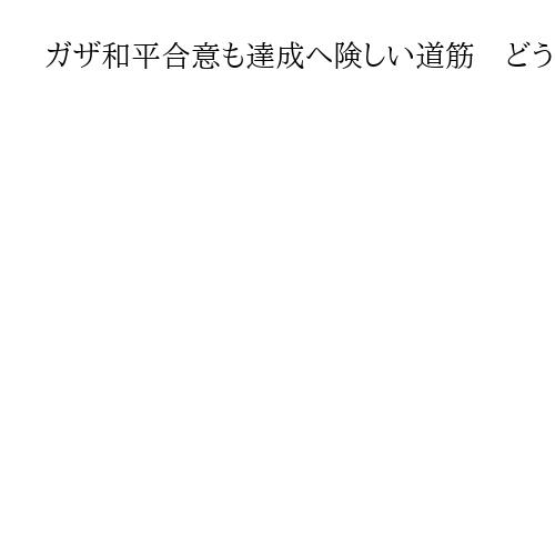ガザ和平合意も達成へ険しい道筋　どうなる停戦維持、武装解除、戦後の統治体制