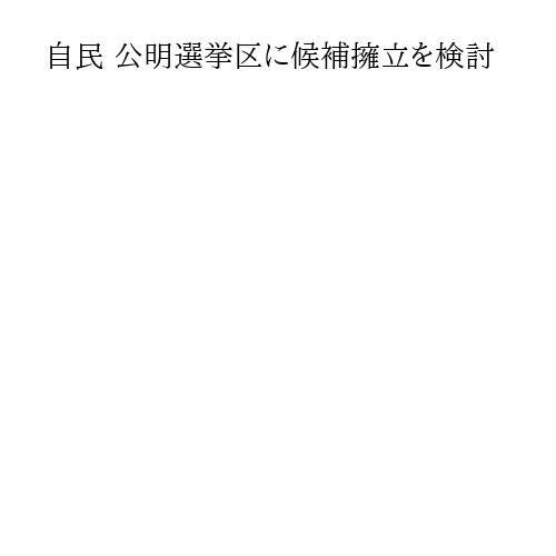 自民 公明選挙区に候補擁立を検討