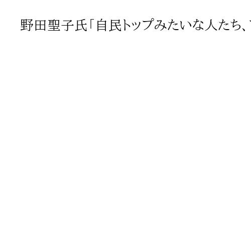 野田聖子氏「自民トップみたいな人たち、アンチ発言多かった」　公明連立離脱の背景に持論