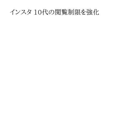 インスタ 10代の閲覧制限を強化