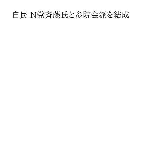自民 N党斉藤氏と参院会派を結成