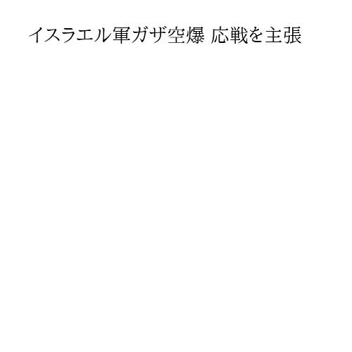 イスラエル軍ガザ空爆 応戦を主張