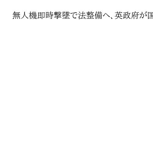 無人機即時撃墜で法整備へ、英政府が国内基地に適用　NATO加盟国で領空侵犯相次ぐ