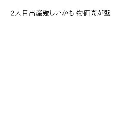 2人目出産難しいかも 物価高が壁