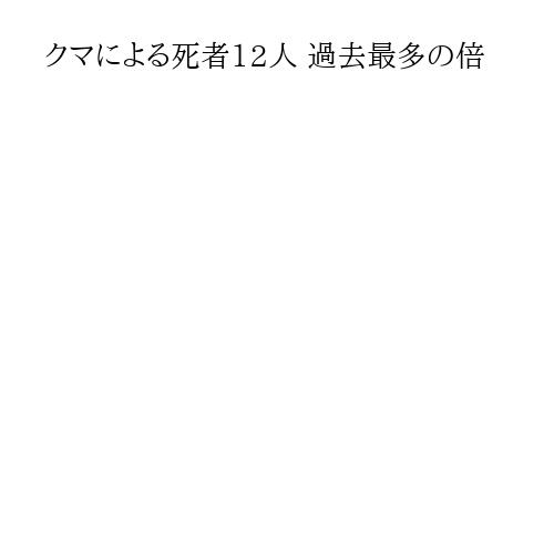 クマによる死者12人 過去最多の倍