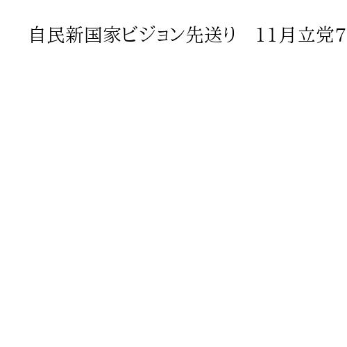 自民新国家ビジョン先送り　11月立党70年、作業停滞で