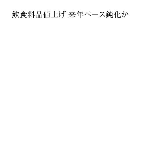 飲食料品値上げ 来年ペース鈍化か