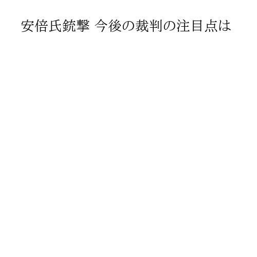 安倍氏銃撃 今後の裁判の注目点は