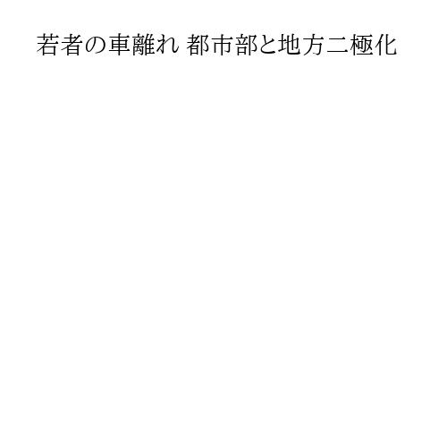 若者の車離れ 都市部と地方二極化