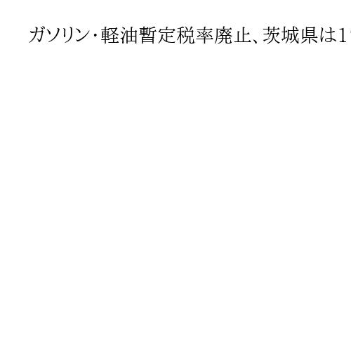 ガソリン・軽油暫定税率廃止、茨城県は174億円の減収見込み　知事「大きなインパクト」