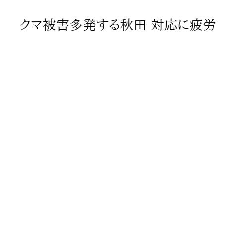 クマ被害多発する秋田 対応に疲労