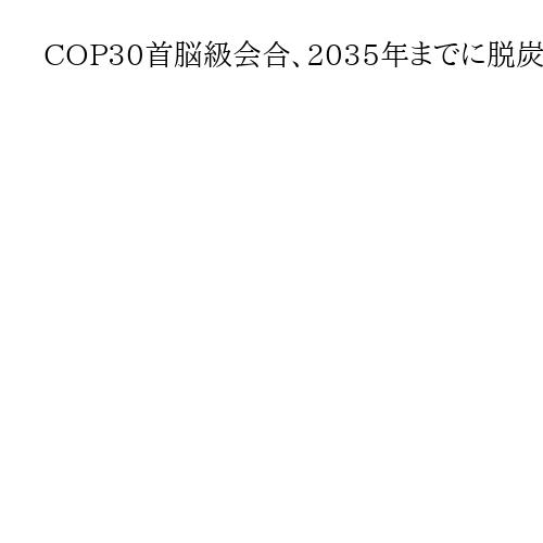 COP30首脳級会合、2035年までに脱炭素燃料の利用4倍へ、日伊ブラジルが共同提案
