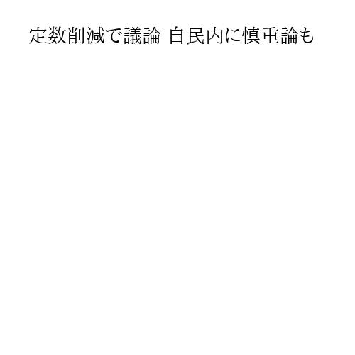 定数削減で議論 自民内に慎重論も