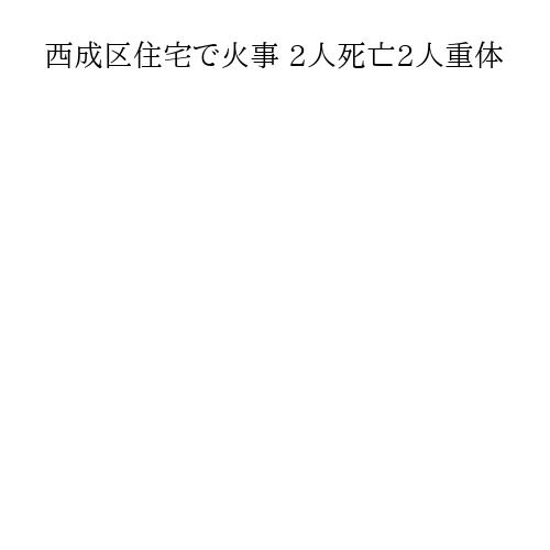 西成区住宅で火事 2人死亡2人重体