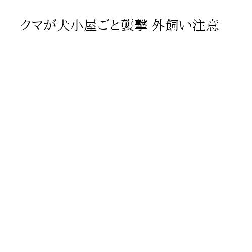 クマが犬小屋ごと襲撃 外飼い注意