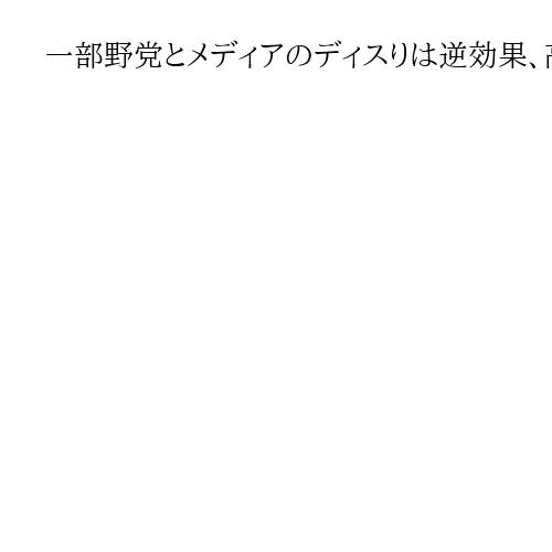 一部野党とメディアのディスりは逆効果、高市人気の秘密「ひたむきさ」「覚悟」　平井文夫