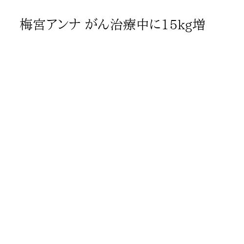梅宮アンナ がん治療中に15kg増