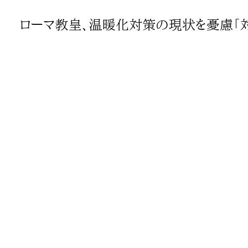ローマ教皇、温暖化対策の現状を憂慮「対策や政治的意思足りず」　トランプ氏念頭か
