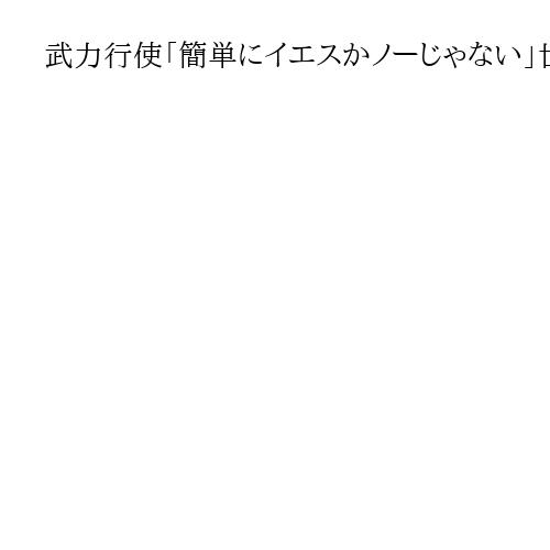 武力行使「簡単にイエスかノーじゃない」世論調査に玉木氏　野党質問も「詰める必要ない」