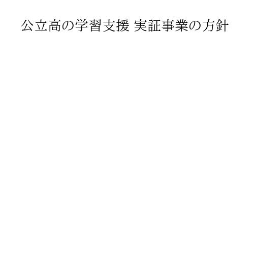 公立高の学習支援 実証事業の方針