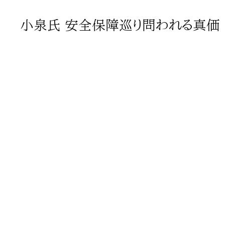 小泉氏 安全保障巡り問われる真価