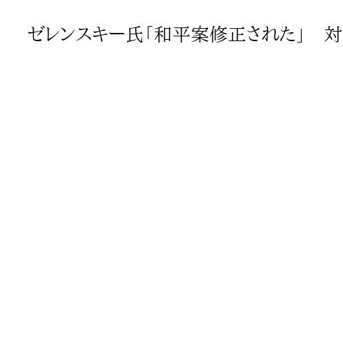 ゼレンスキー氏「和平案修正された」　対米協議に満足感　28項目→19項目に減少と報道