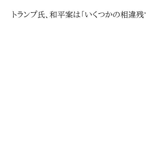 トランプ氏、和平案は「いくつかの相違残すのみ」　特使をモスクワに派遣、詰めの協議へ