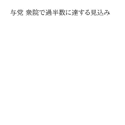 与党 衆院で過半数に達する見込み