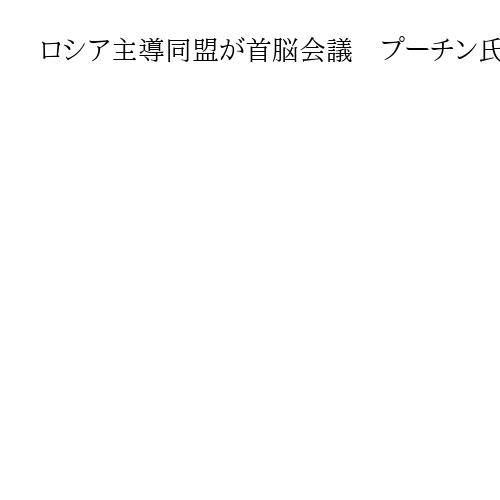 ロシア主導同盟が首脳会議　プーチン氏も出席へ　ウクライナ和平巡る発言焦点に