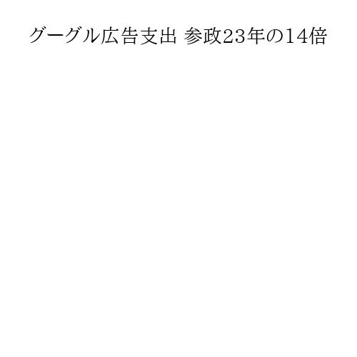 グーグル広告支出 参政23年の14倍